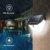 Solarlampen für Außen mit Bewegungsmelder,【2019 Neuestes Modell 60 LED-800 Lumen】iPosible Solarleuchte Aussen 2000mAh Solar Wasserdichte Wandleuchte Solar Aussenleuchte Solarlicht für Garten- 4 Stück - 5