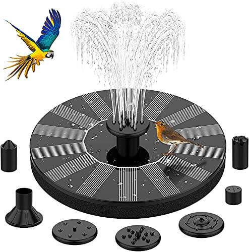Solar Springbrunnen für Außen, Solar Teichpumpe mit 6 Effekte Solar Wasserpumpe Solar schwimmender Fontäne Pumpe für Gartenteich Oder Springbrunnen Vogel-Bad Fisch Behälter - 1
